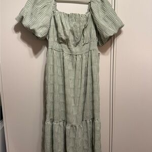 Ces Femme Puff-Sleeve Maxi Dress